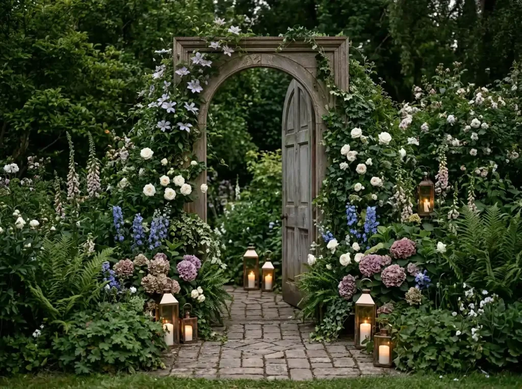 Secret garden doorway stands out…