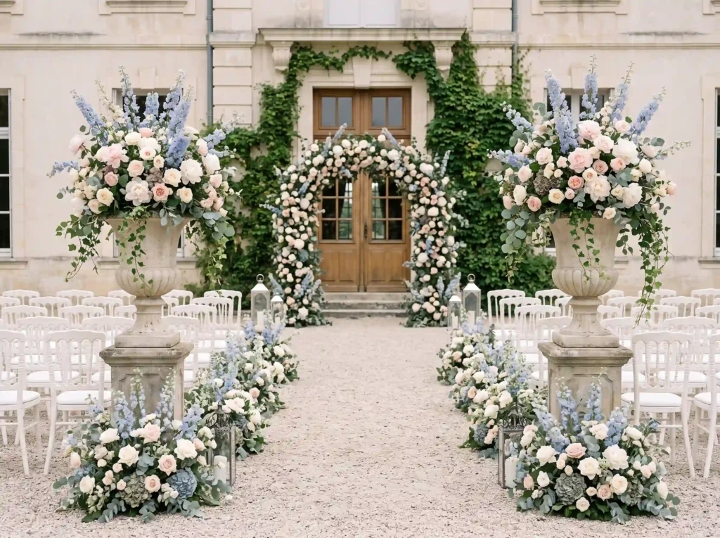 French Chateau Florals Inspiration Inspired by Château wedding ceremony floral …