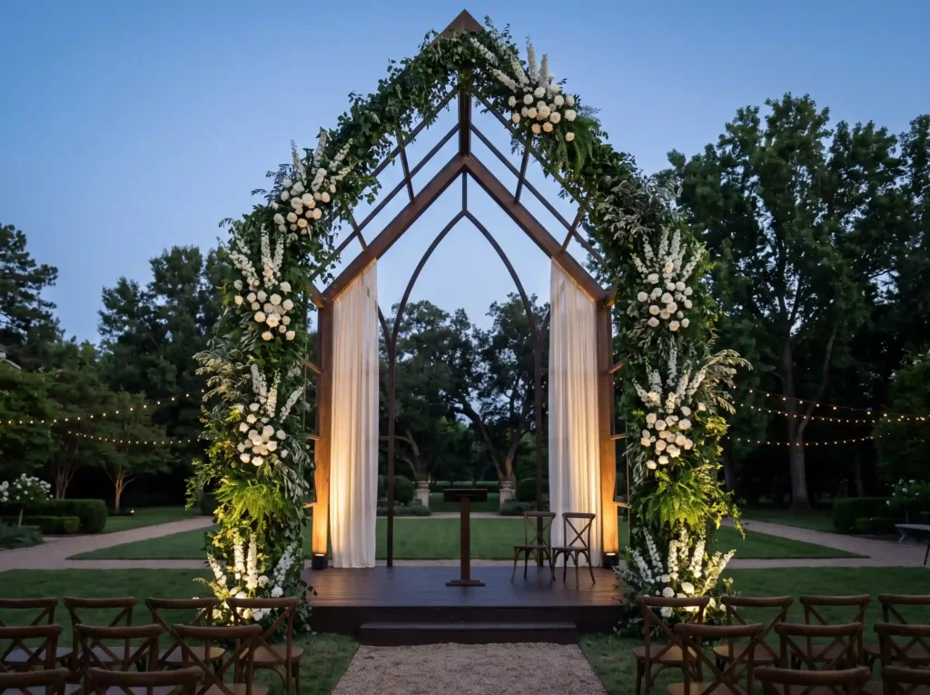 Greenery Cathedral Frame Inspiration The dramat Greenery cathedral frame ceremon… K