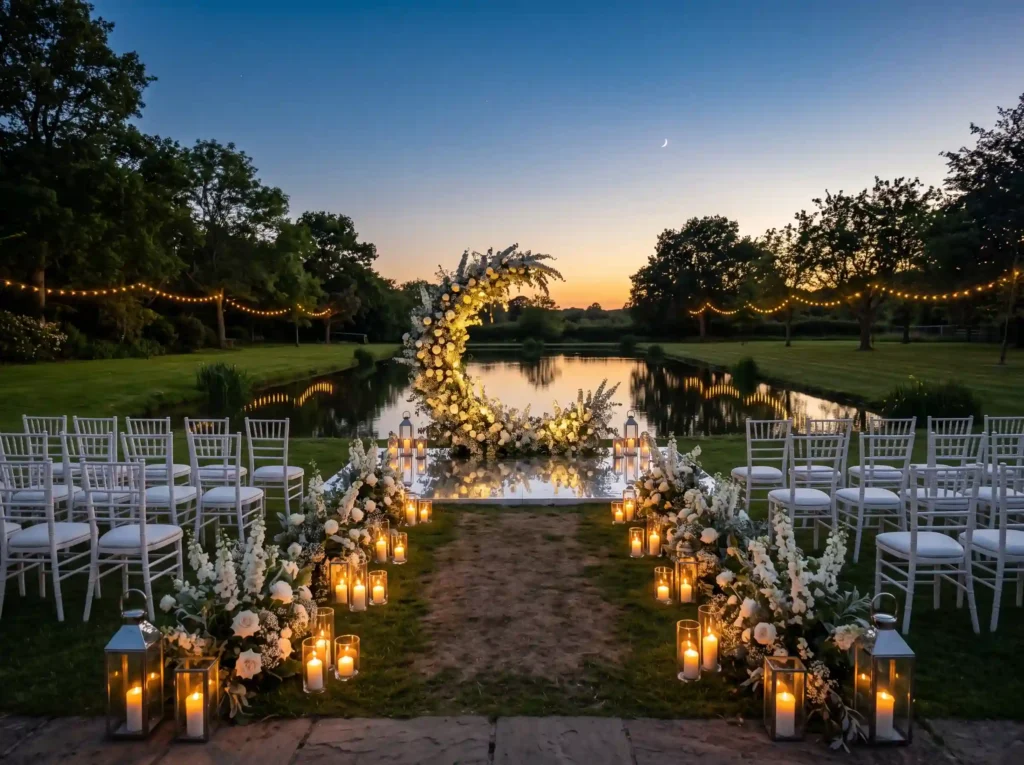 Moonrise Garden Ceremony Inspiration Designed a Moonrise Garden Ceremony K