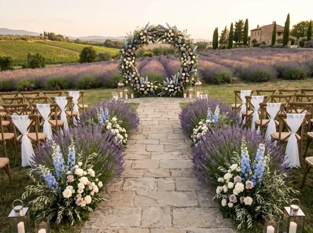 Lavender Fields Forever Inspiration Inspired by Lavender wedding ceremony prepar… K