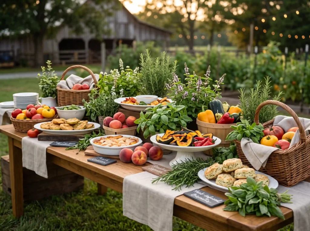 Garden to Table Southern Feast Inspiration This Garden table Southern feast display