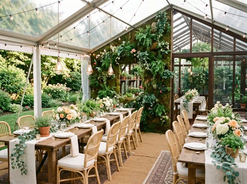 Garden Greenhouse Tent Hybrid Inspiration A bac Greenhouse tent wedding reception K