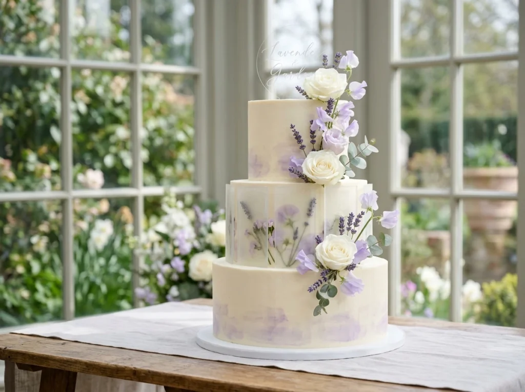 Lavender Glass Garden Cake Inspiration This des Lavender glass garden cake