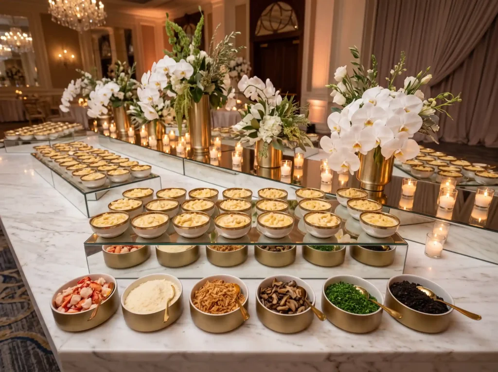 Luxe Gold Mac Cheese Buffet Inspiration This de Luxury mac and cheese buffet