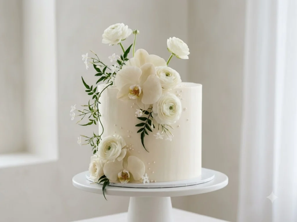 Pearl Blossom Minimalist Inspiration Fashion in Minimalist pearl wedding cake de…