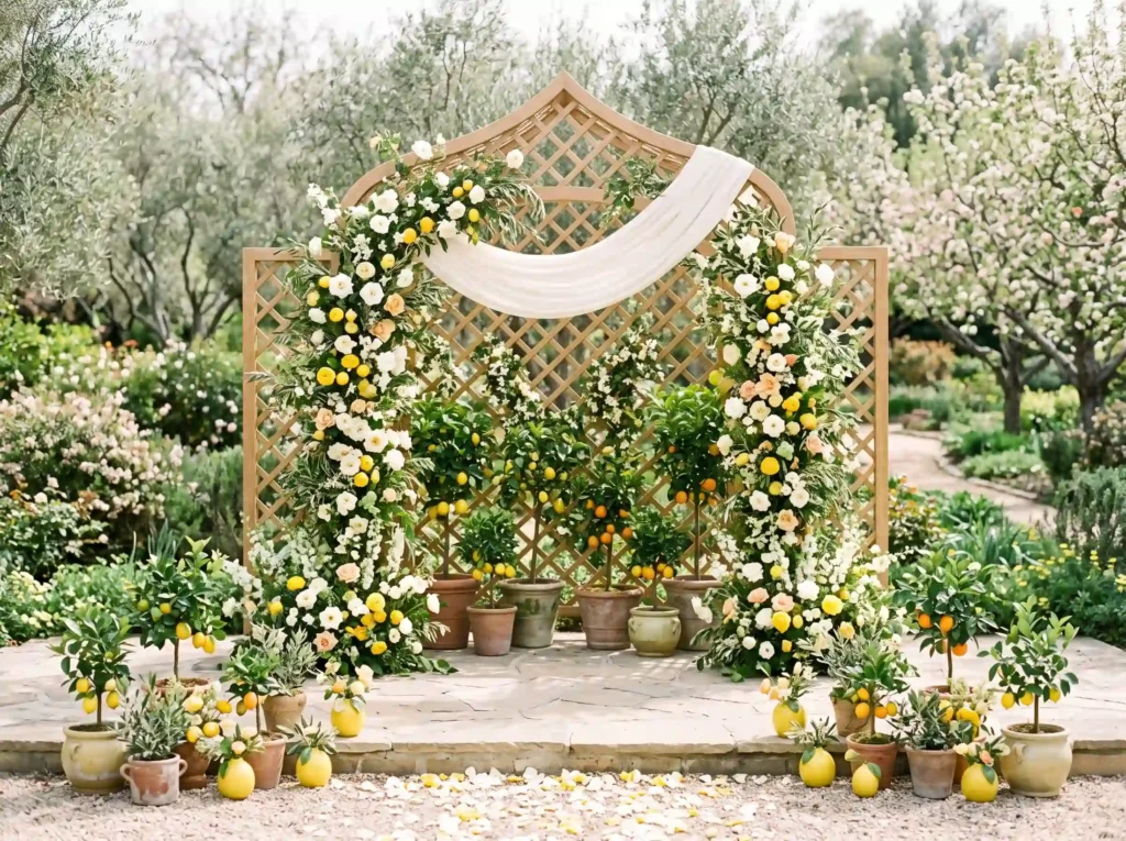 Citrus Blossom Trellis Inspiration A delicate g Citrus blossom trellis ceremony …