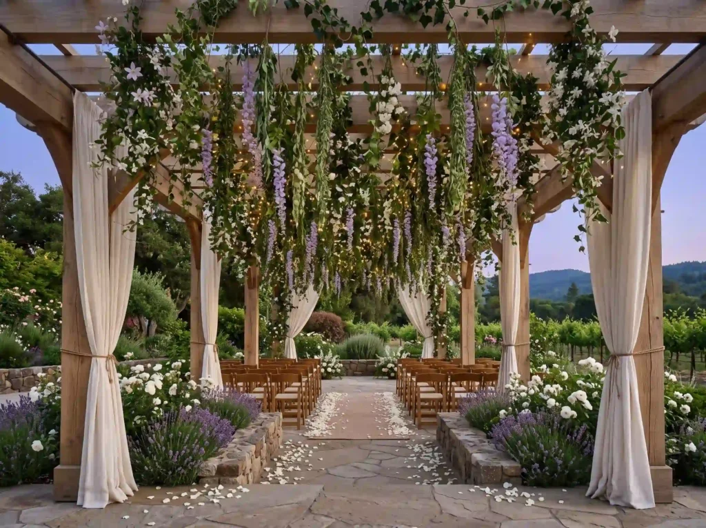 Garden Pergola With Hanging Vines Inspiration T Garden pergola with hanging vines