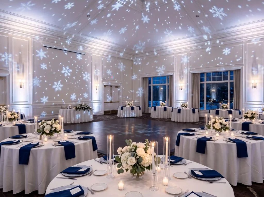 Snowflake Projection Reception Inspiration Ligh Snowflake projection reception room K