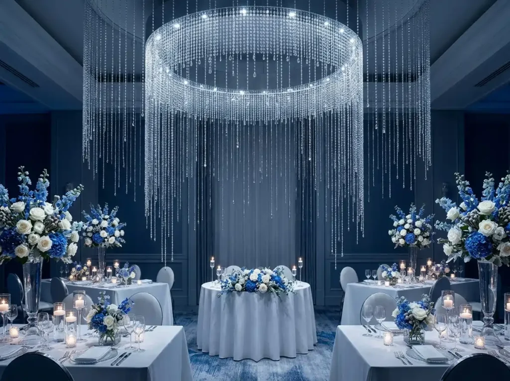 Crystal rain winter soirée