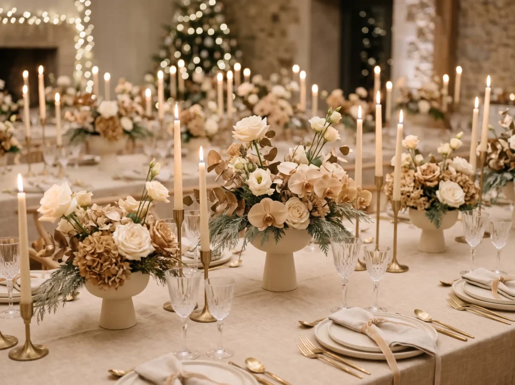 Champagne Candlelight Florals Inspiration Design Champagne candlelight floral rec… K