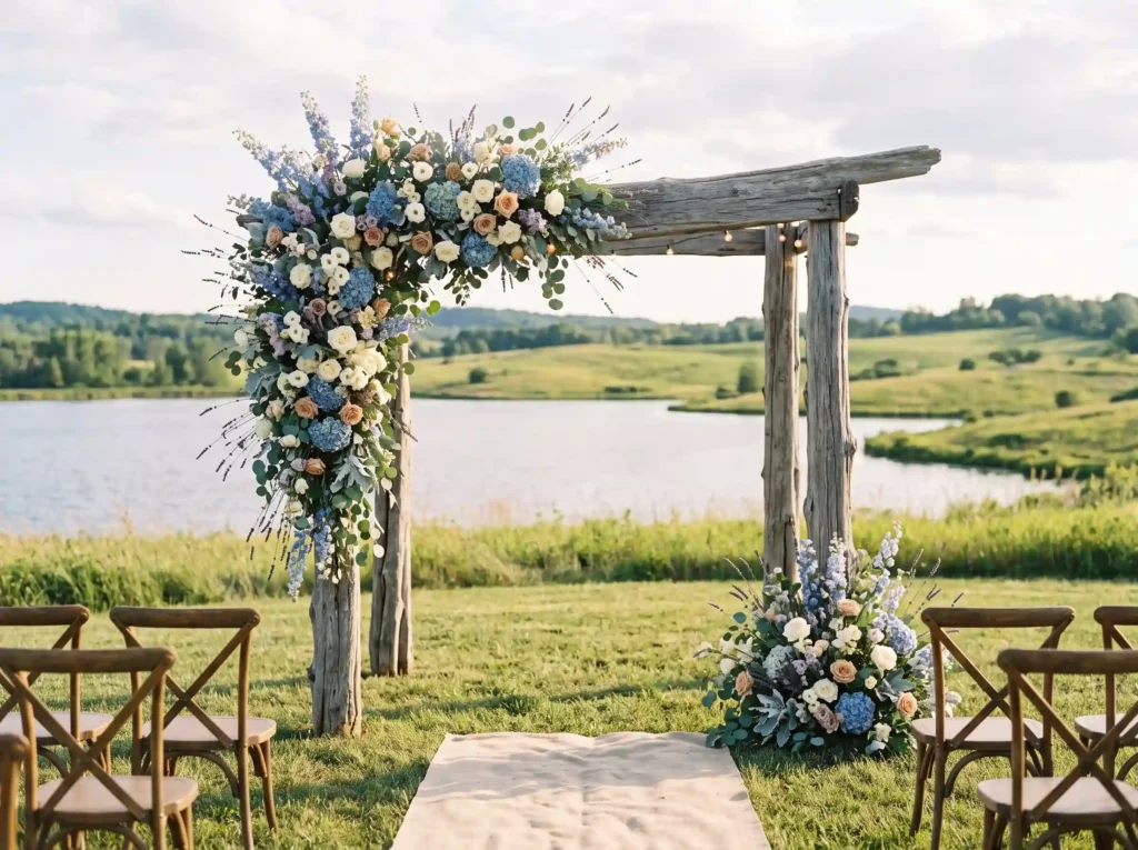Lavender Driftwood Gateway Inspiration A coastal Driftwood gateway with lavender …