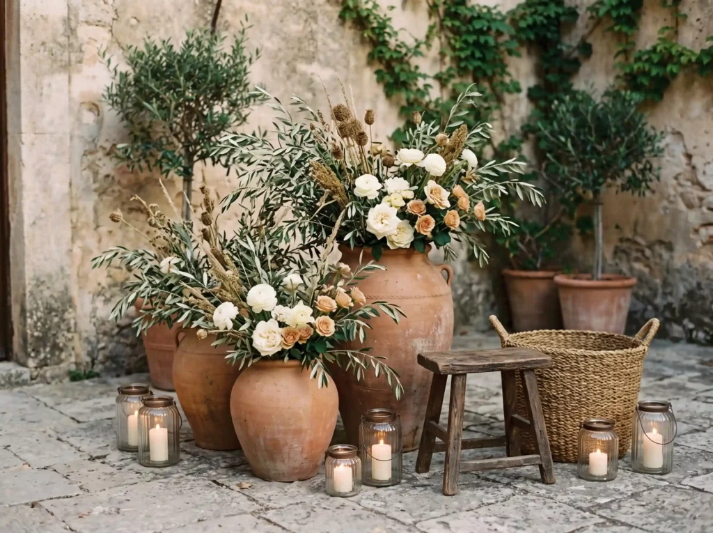 Terracotta Floral Corner Inspiration A simple ru Terracotta floral corner decor K