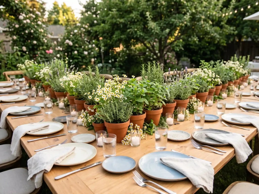 Herb Filled Table Runner Inspiration Transform t Herb filled table runner decoration K
