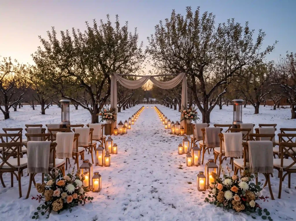 Winter Orchard Lantern Walk Inspiration A snowy Winter orchard lantern walk K