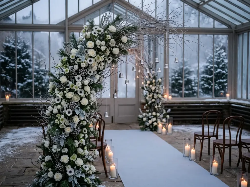 Silver Bells Snowfall Arch Inspiration This flor Silver bells snowfall arch