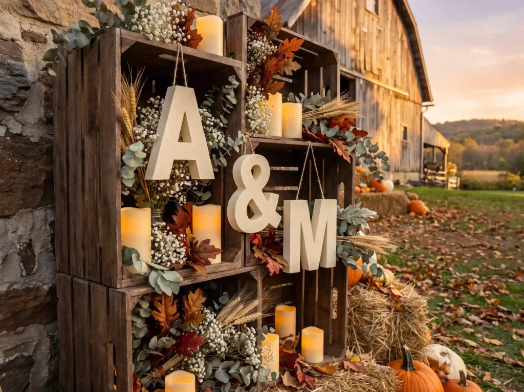 Rustic crate welcome tower display K