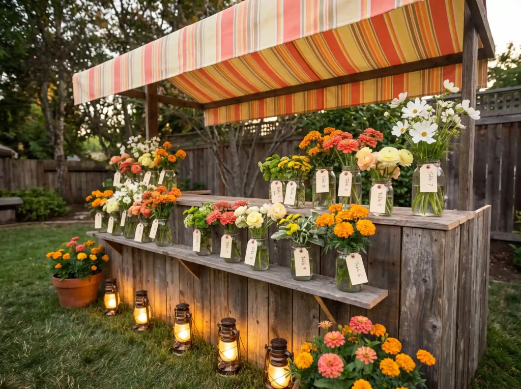 Flower market escort display setup K