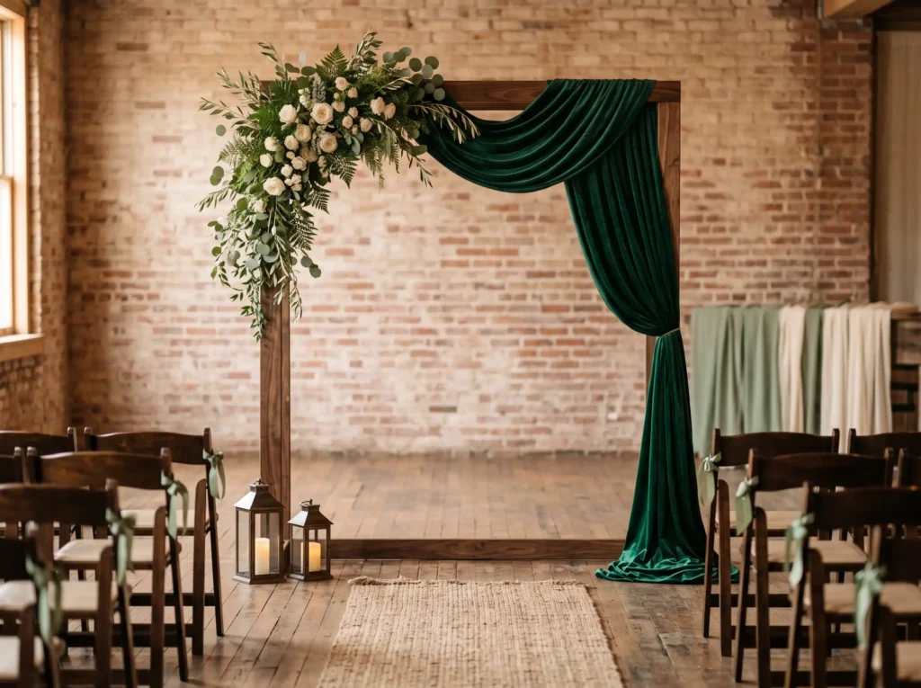 Draped Greenery Ceremony Frame Inspiration The Greenery ceremony frame design K