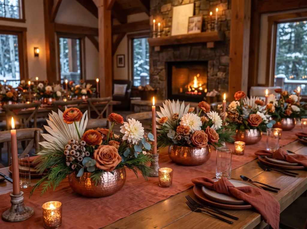 Copper Terracotta Christmas Florals Inspiration Copper and terracotta Christmas …