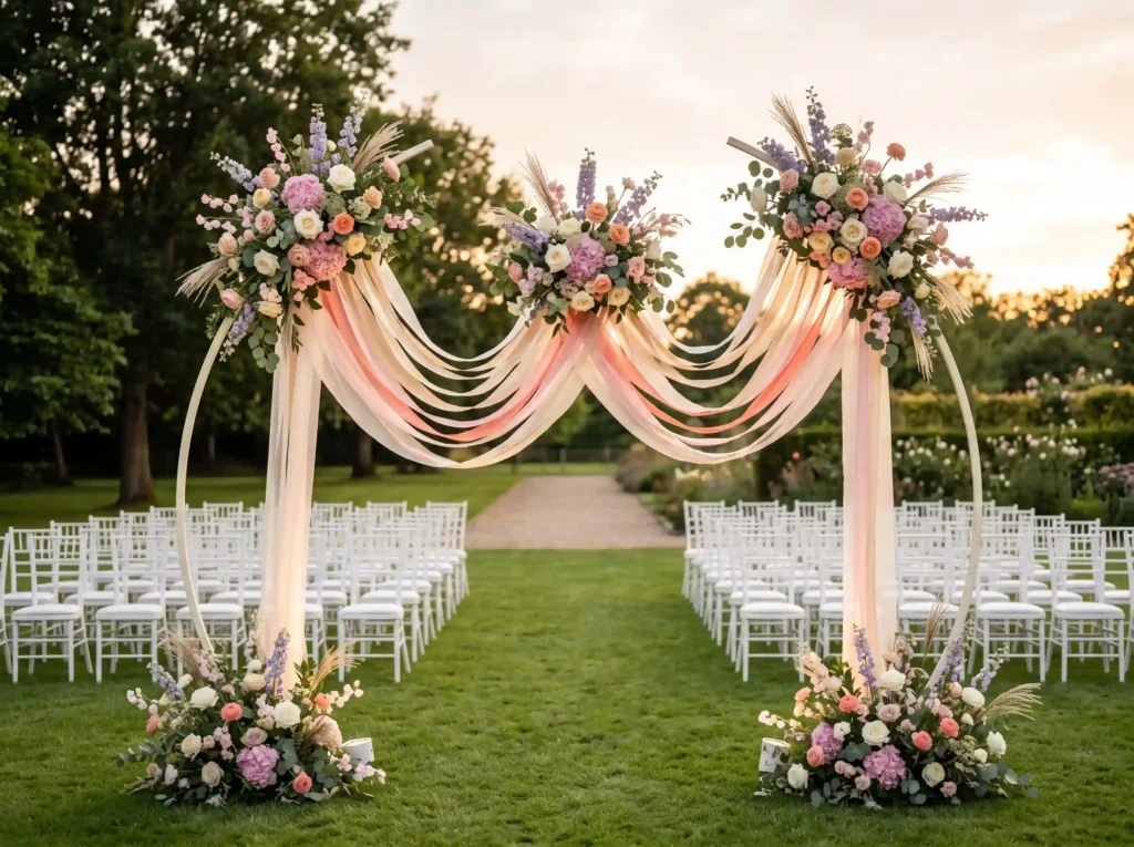 Floating Floral Ribbon Arch Inspiration This ed Floating floral ribbon arch K