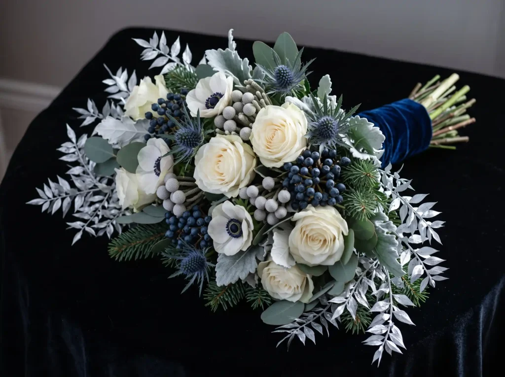 Midnight Blue Winter Bouquet Inspiration Reimag Midnight blue winter bouquet K