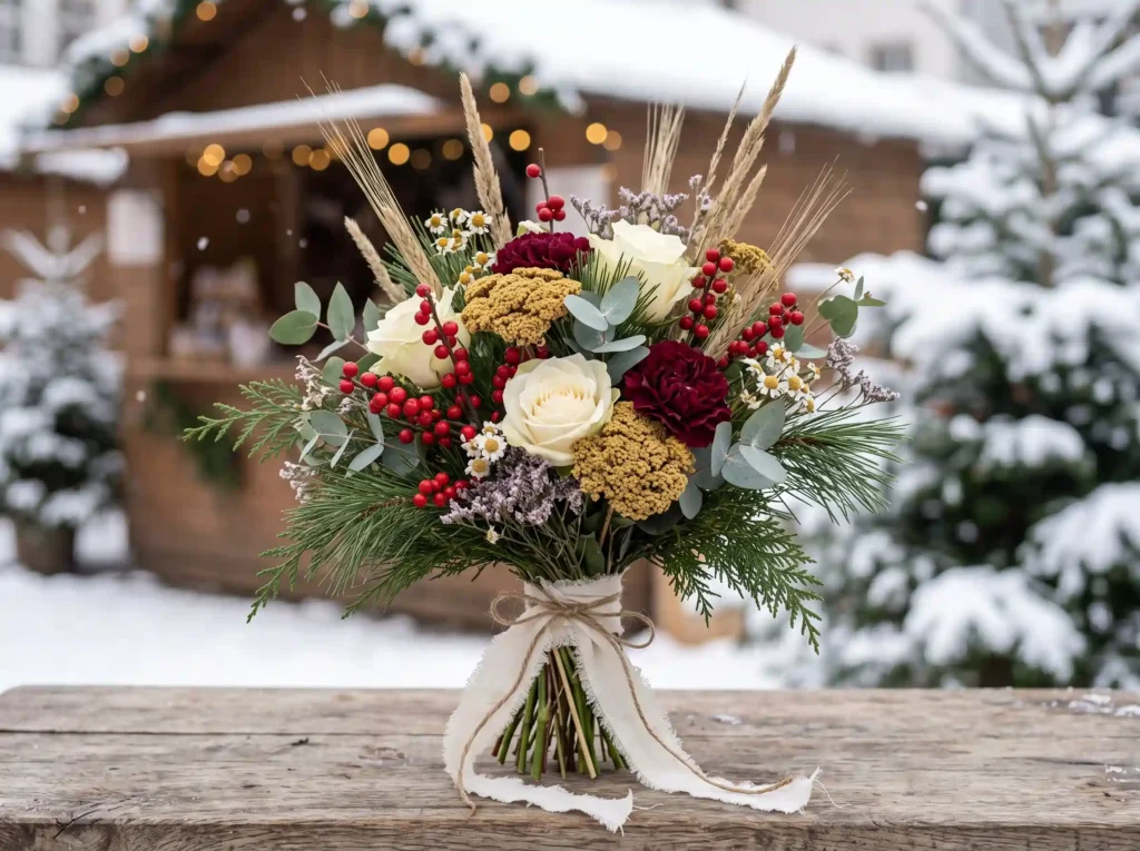 Winter Market Wildflower Bouquet Inspiration In Winter market wildflower bouquet K