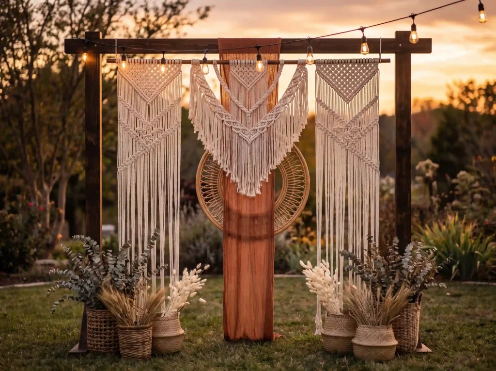Macramé sunset backdrop design K