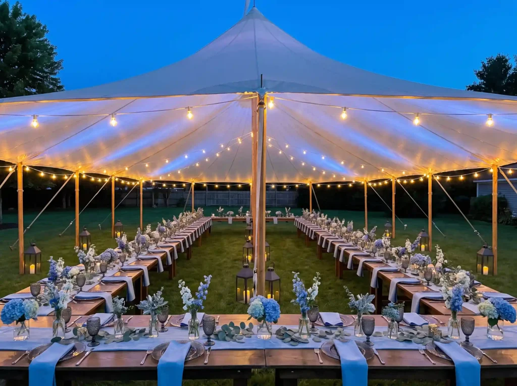 Tent reception at blue hour K