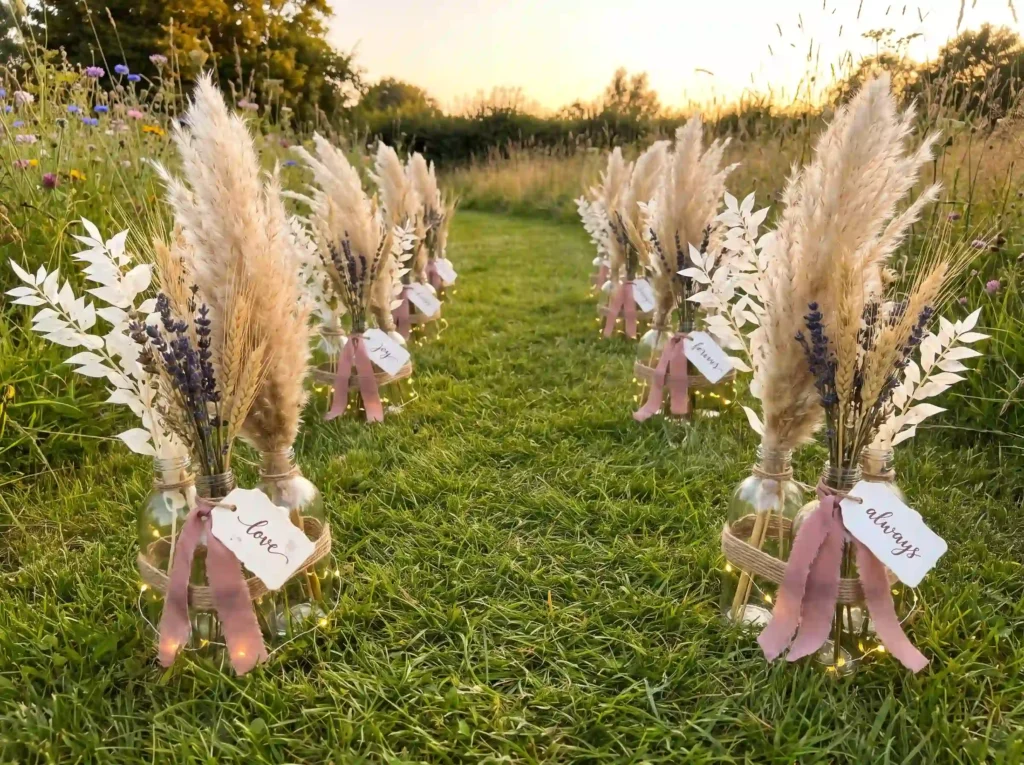 Dried grass aisle markers K