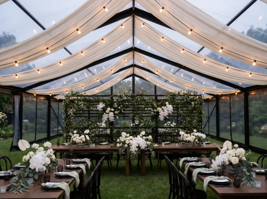 Black frame botanical tent recep… K