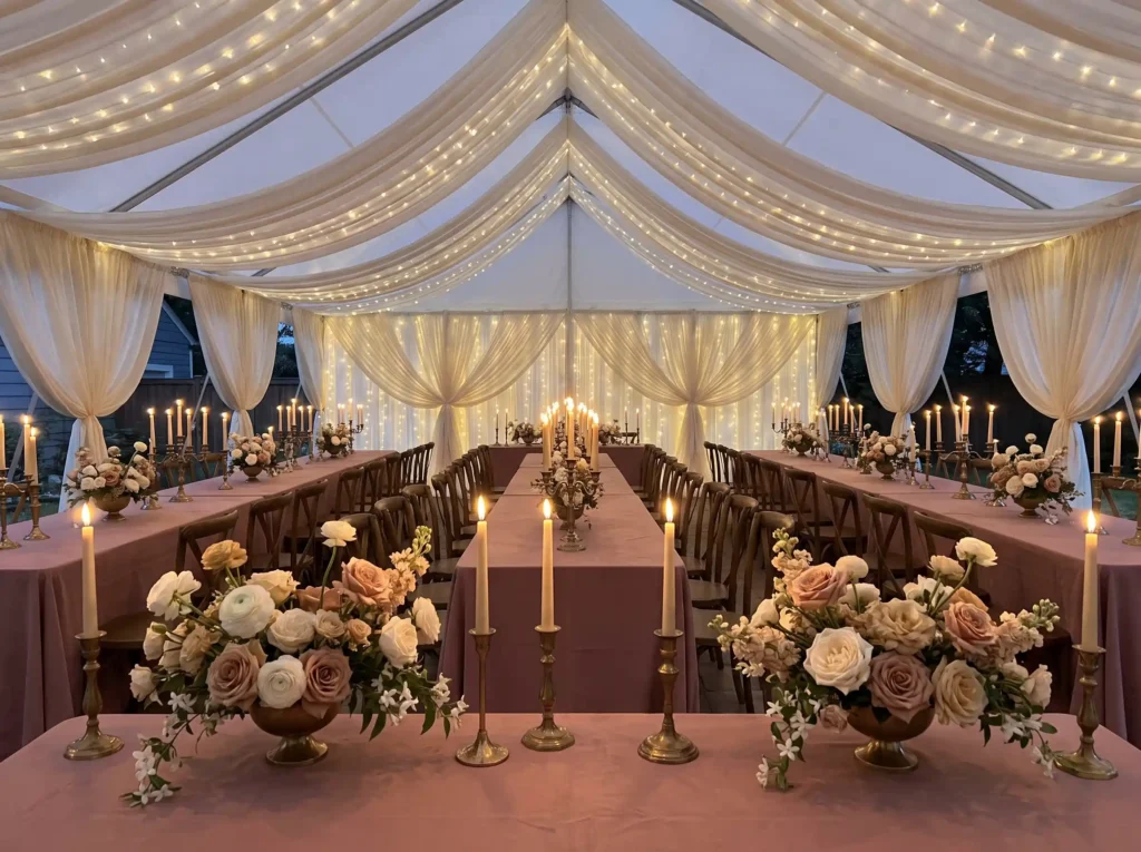 Candlelit pavilion wedding recep… K