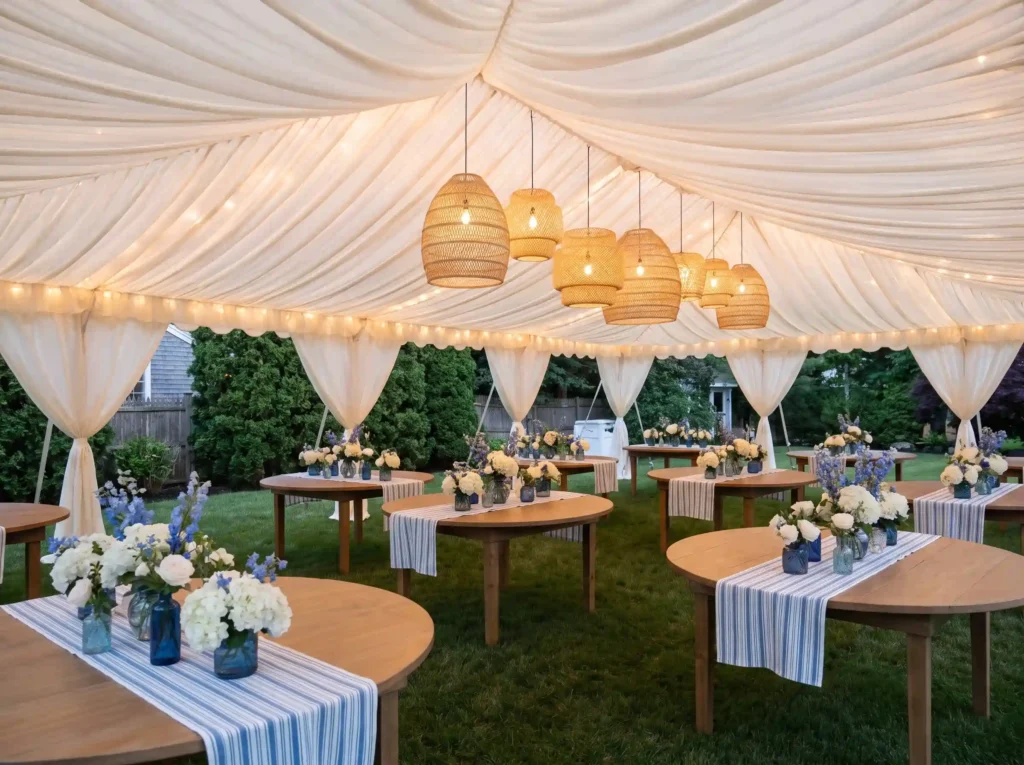 Coastal dinner table setup K