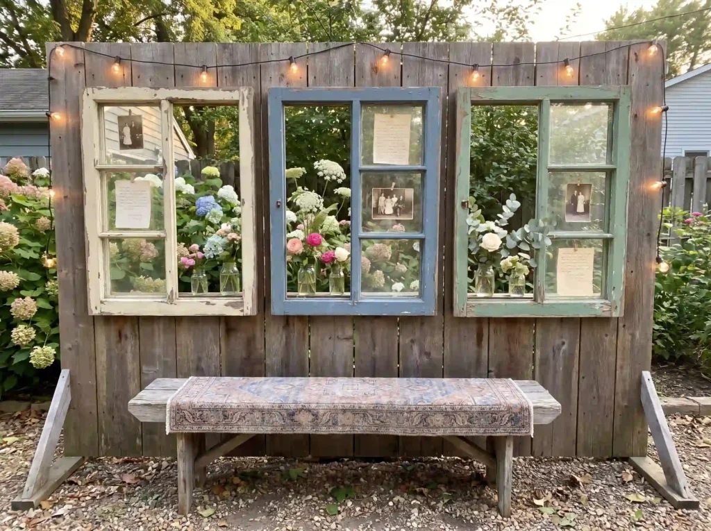Vintage window photo corner display K