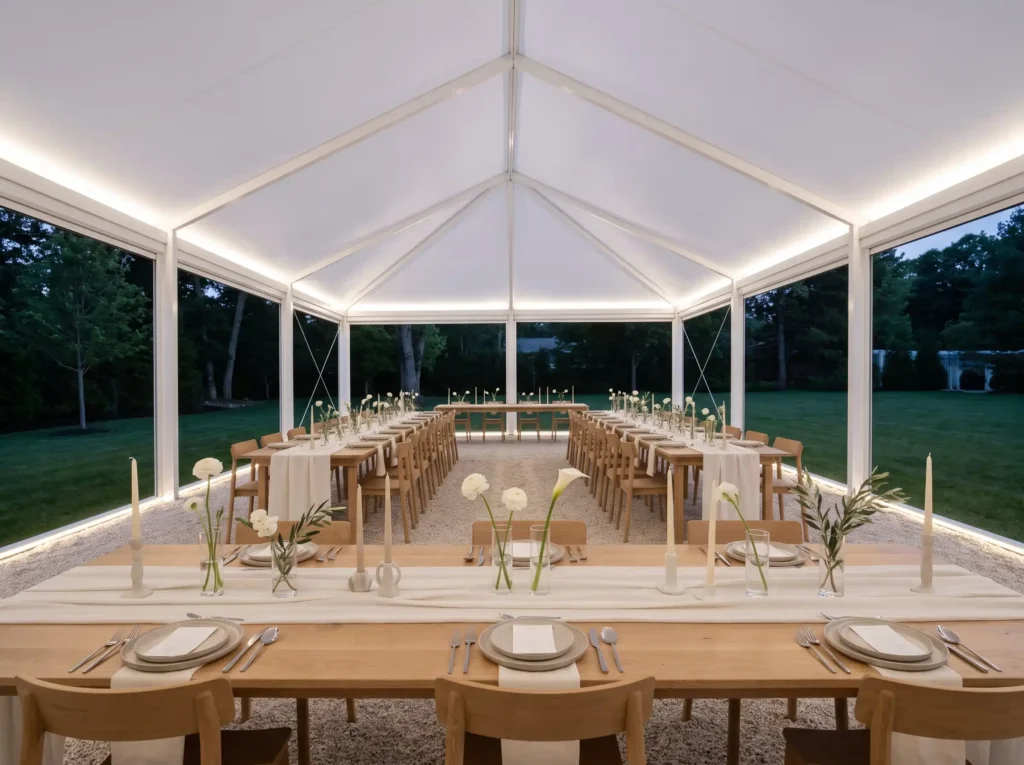 Minimalist white wedding pavilio… K