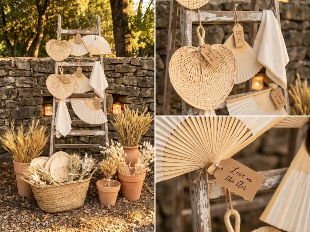 Wedding fan station decor K