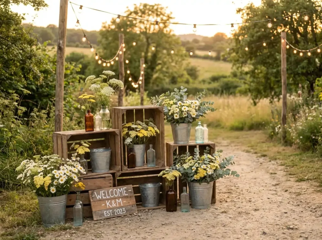 Wildflower crate welcome display