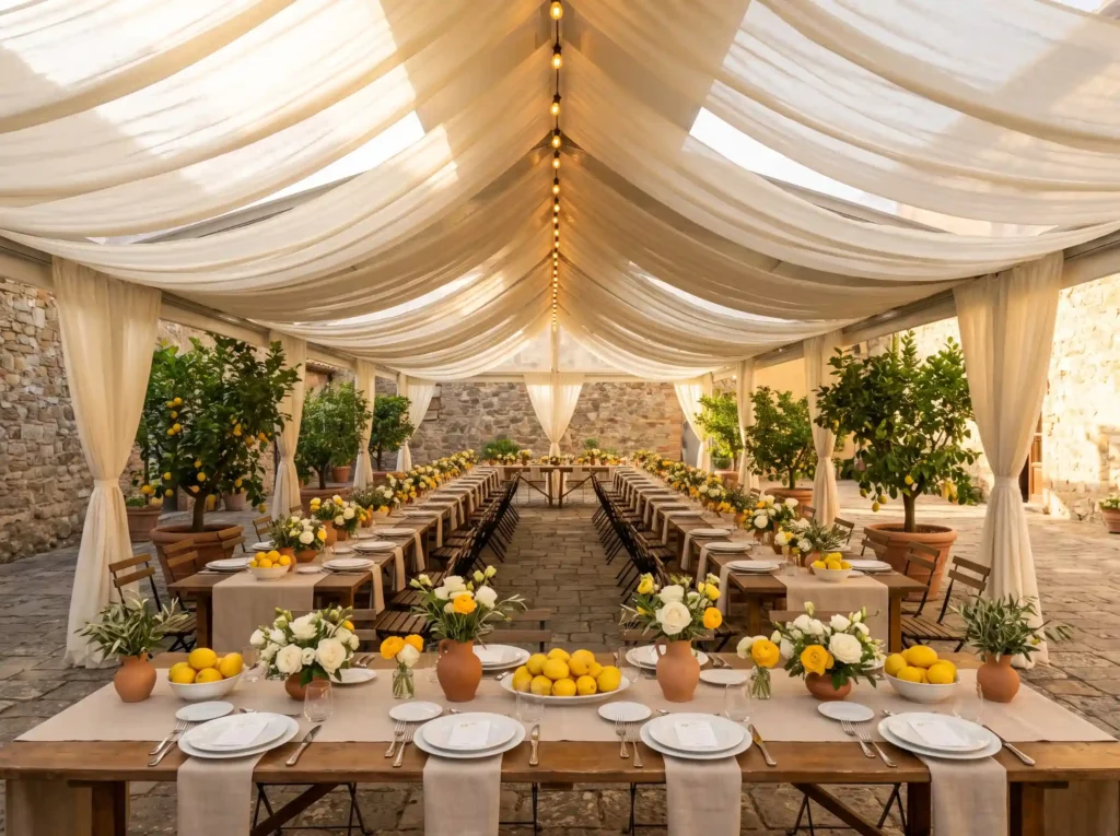 Citrus courtyard backyard weddin… K