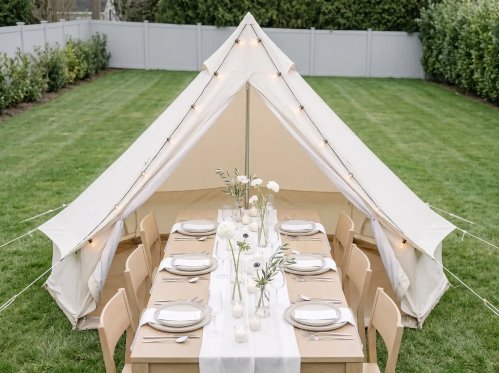 Minimal monochrome wedding tent K