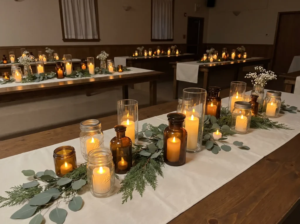 Candle jar centerpieces illumina… K