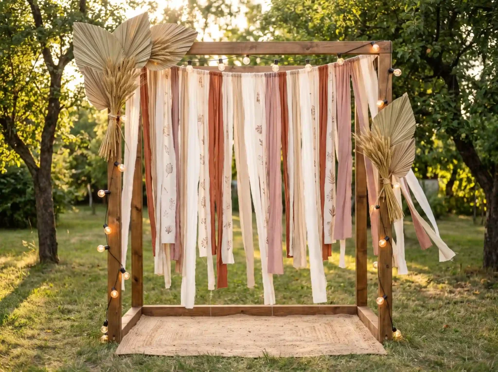 DIY fabric photo backdrop K