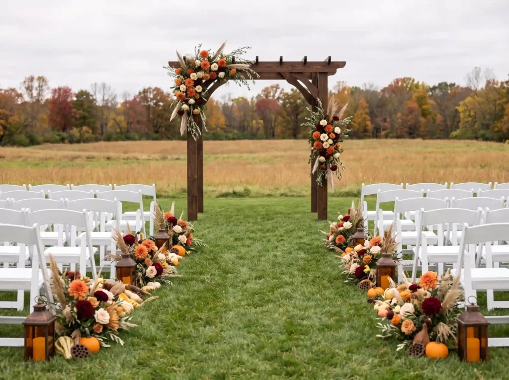 Harvest meadow wedding ceremony … K