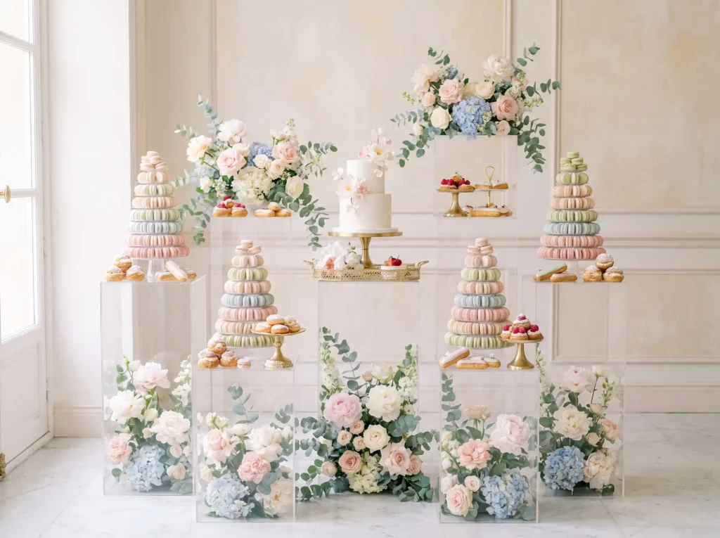 Macaron bar pastry display K