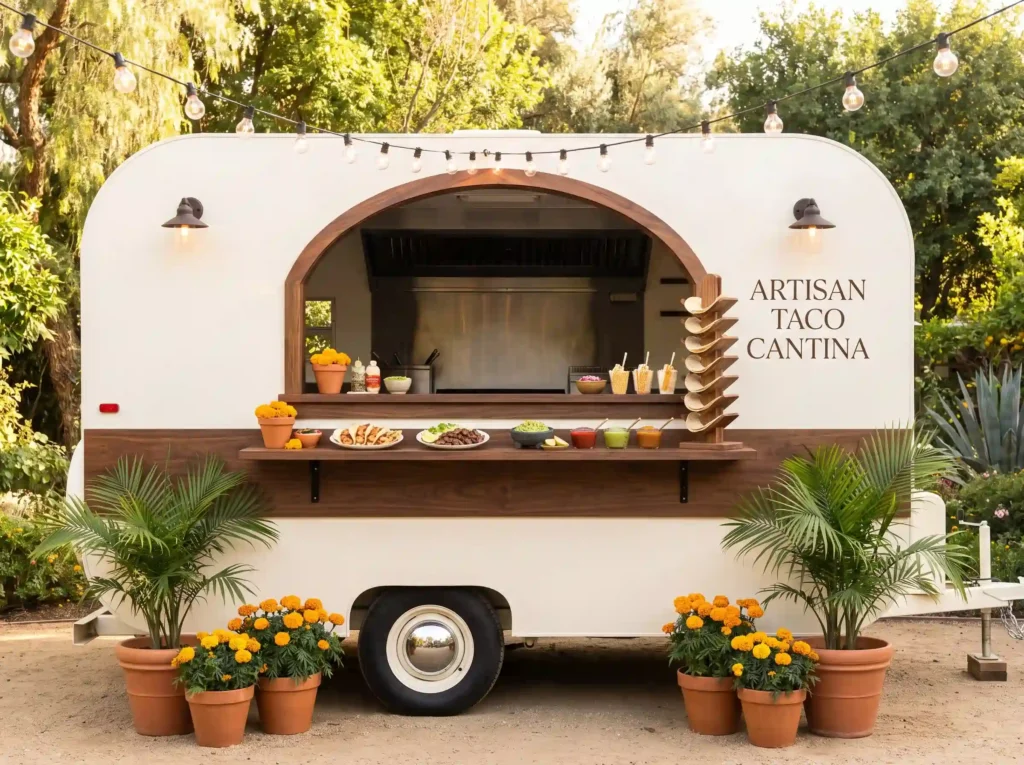 Mexican food truck at wedding K