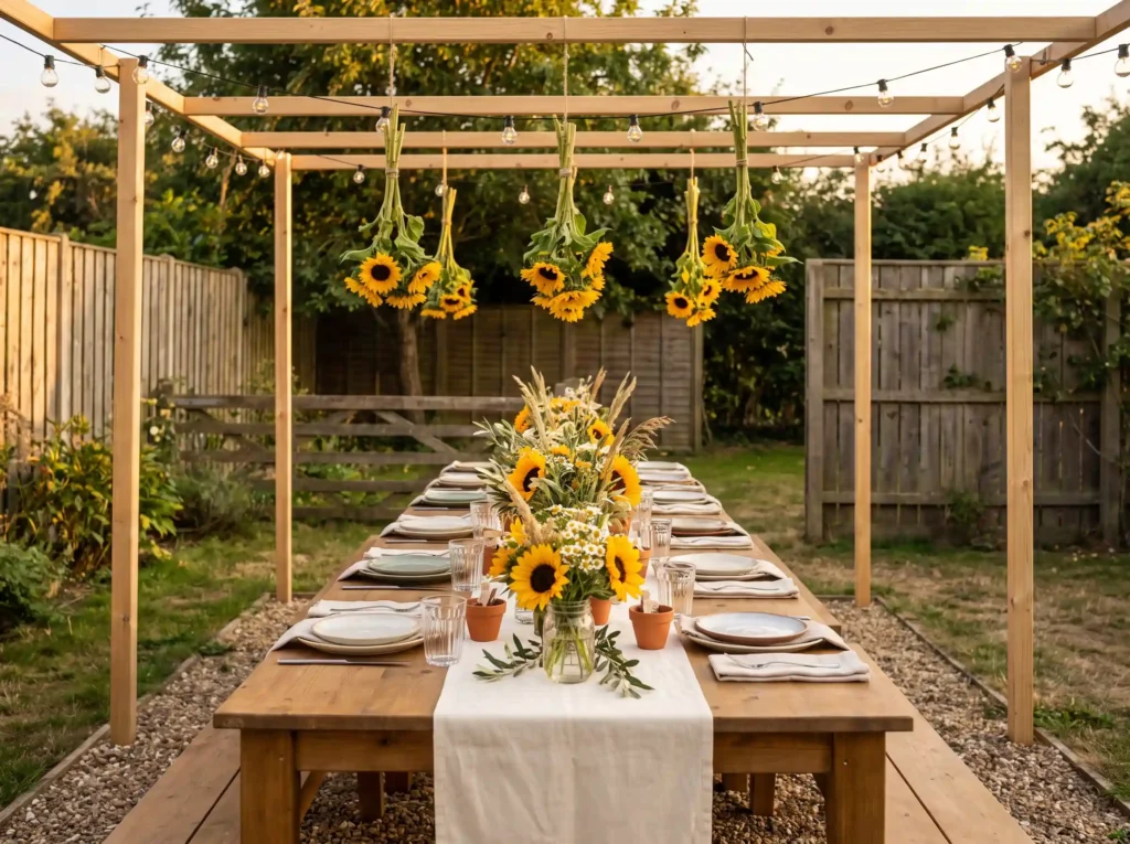 Sunflower dinner table setup K