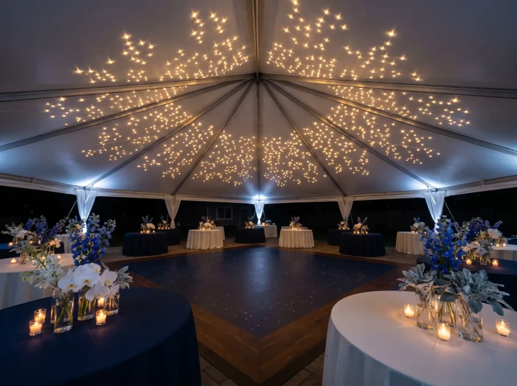 Backyard wedding reception tent … K
