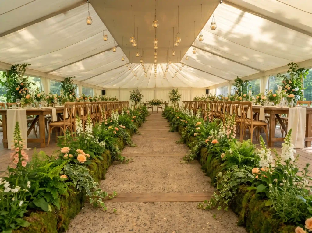 Botanical wedding tent banquet t… K