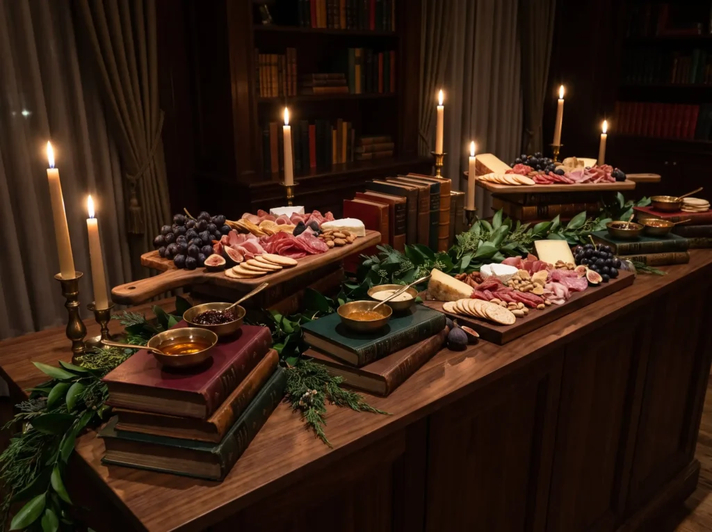 Charcuterie station with books K