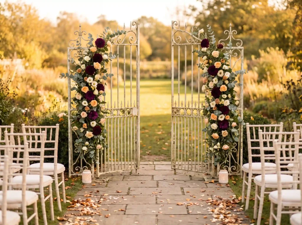 Garden gate wedding altar K