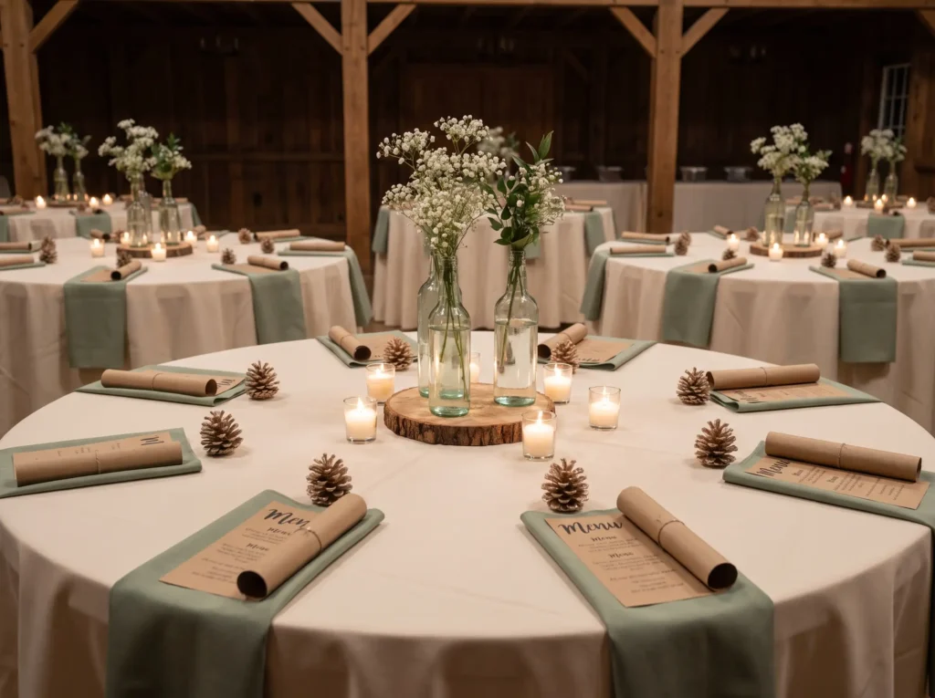 Painted pinecone place settings K